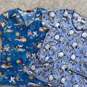 Cartoon Medical Scrub Tops